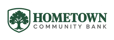 Hometown Community Bank oak shield logo